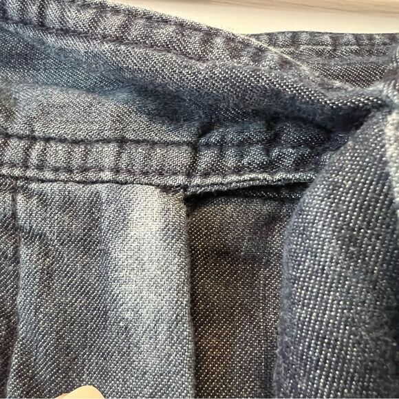 Trina Turk Serenity Tie-Front Paper Bag Chambray Denim Shorts Size 6 - Picture 8 of 10